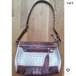 Brahmin Bag Tri Color Bag Brown White